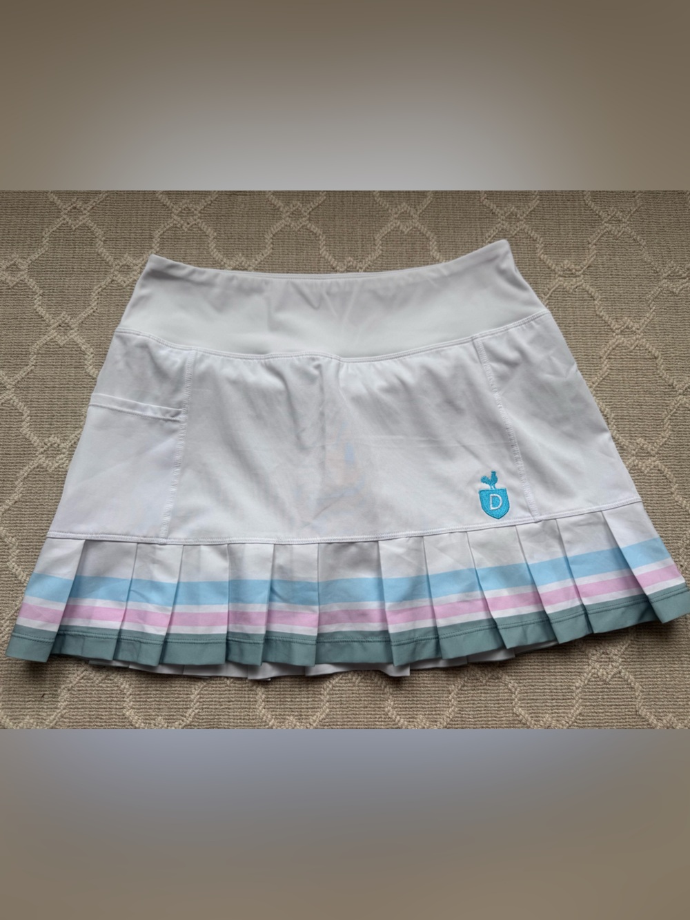 Addison Bay White Pleated Tennis Skirt from The Dunmore Hotel